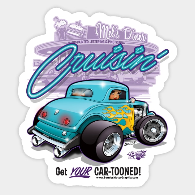 CRUISIN' Sticker by Bernies Motor Graphix